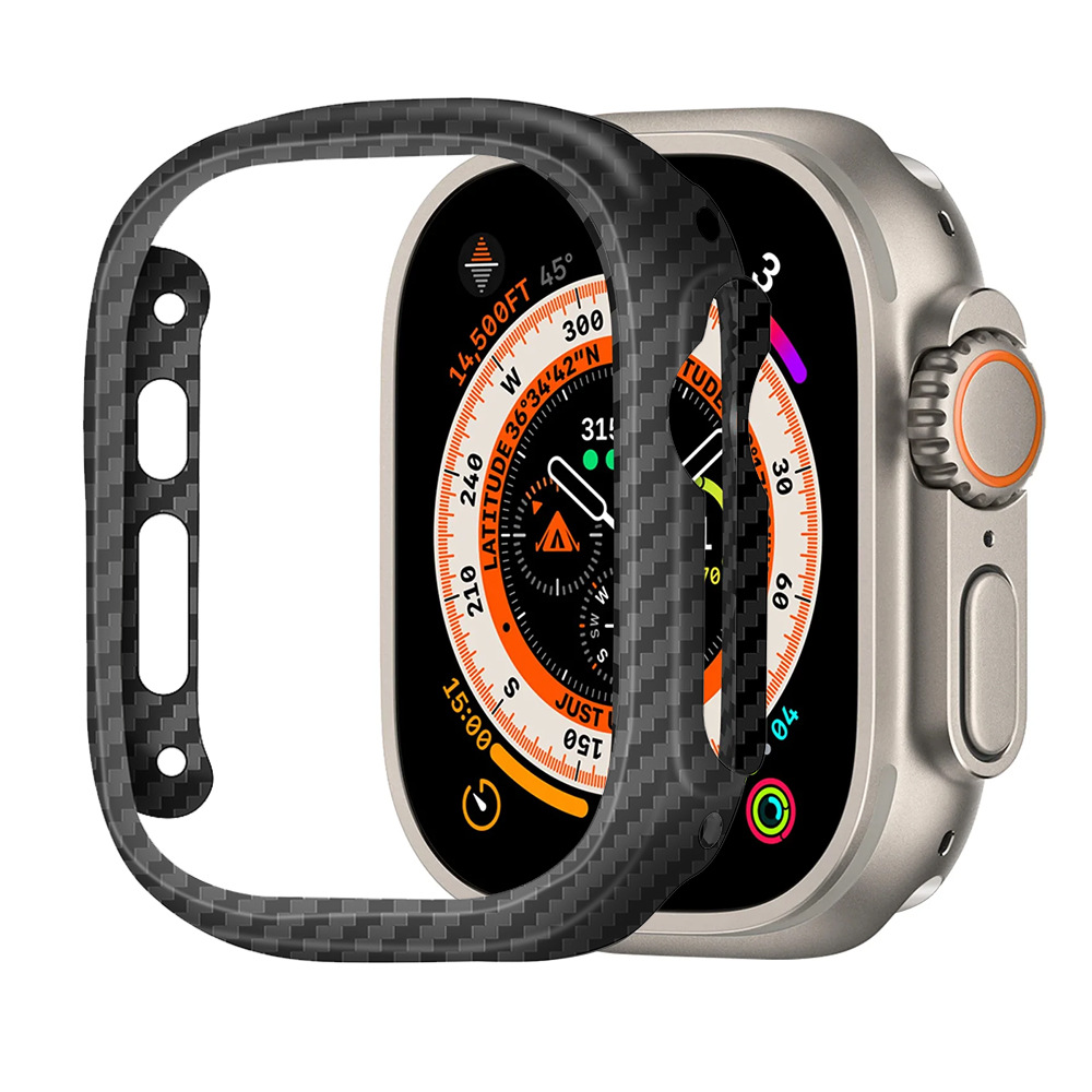 Watch Case Bumper - Casing Tipis Serat Karbon Kevlar untuk