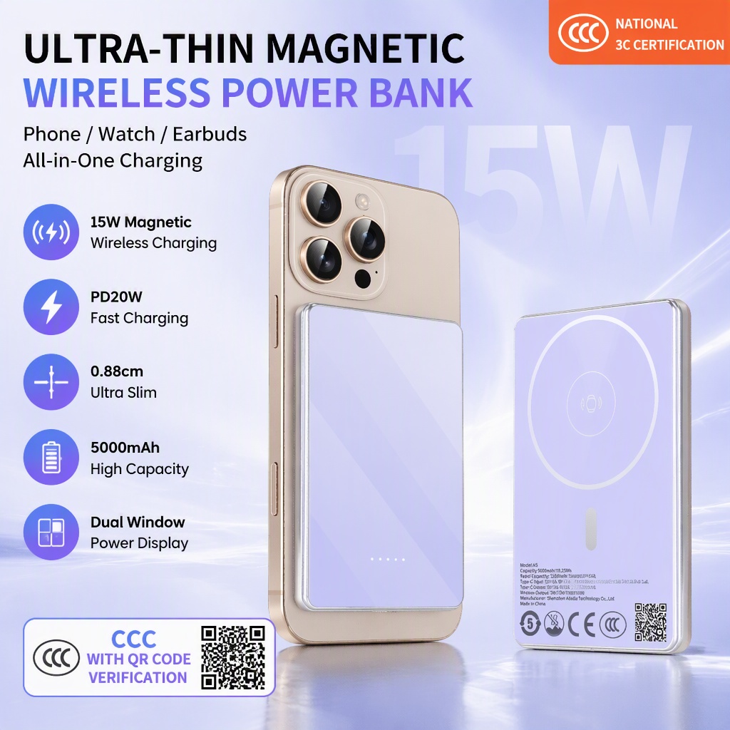 [CCC Dengan Kode QR] Power Ban - Wireless Charger Watch ulasan dan harga