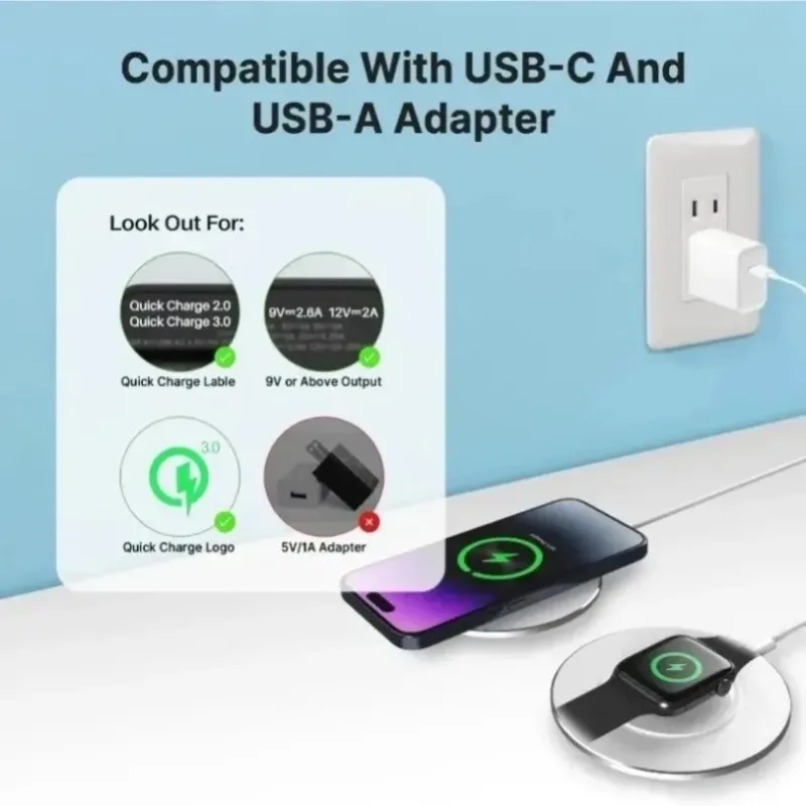 Pengisi Daya Nirkabel Universa - Wireless Charger Watch ulasan dan harga