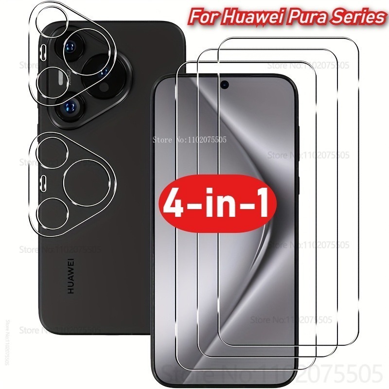 [4-In-1]2 Buah Kaca Tempered C - Huawei Pura 70 ulasan dan harga
