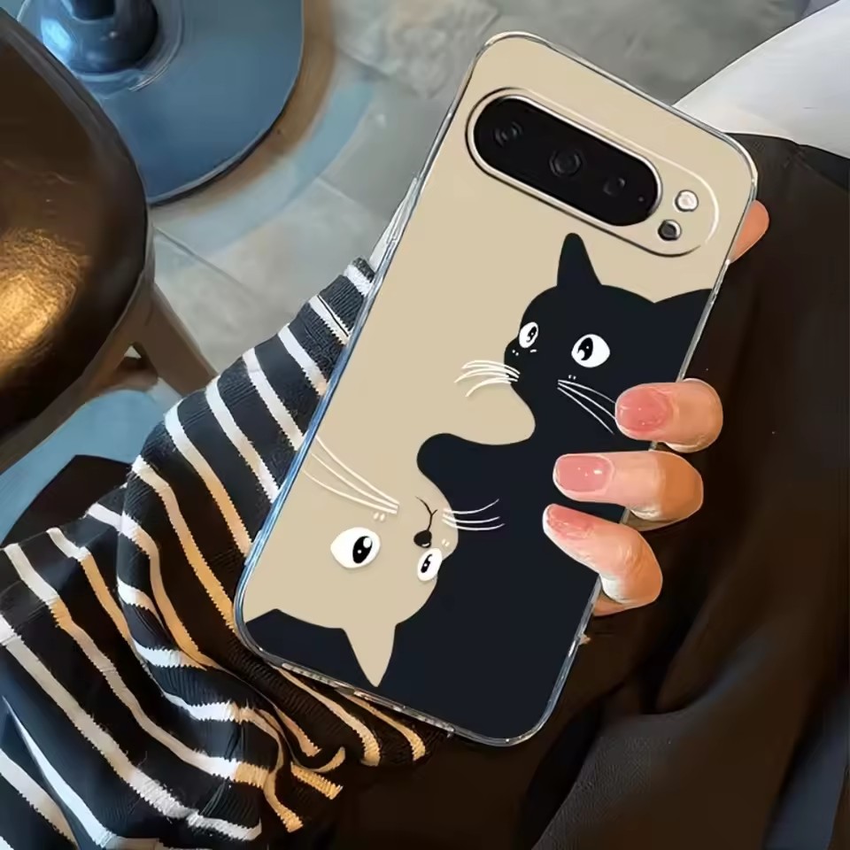 Casing Transparan Motif Kucing - Google Pixel 9 ulasan dan harga