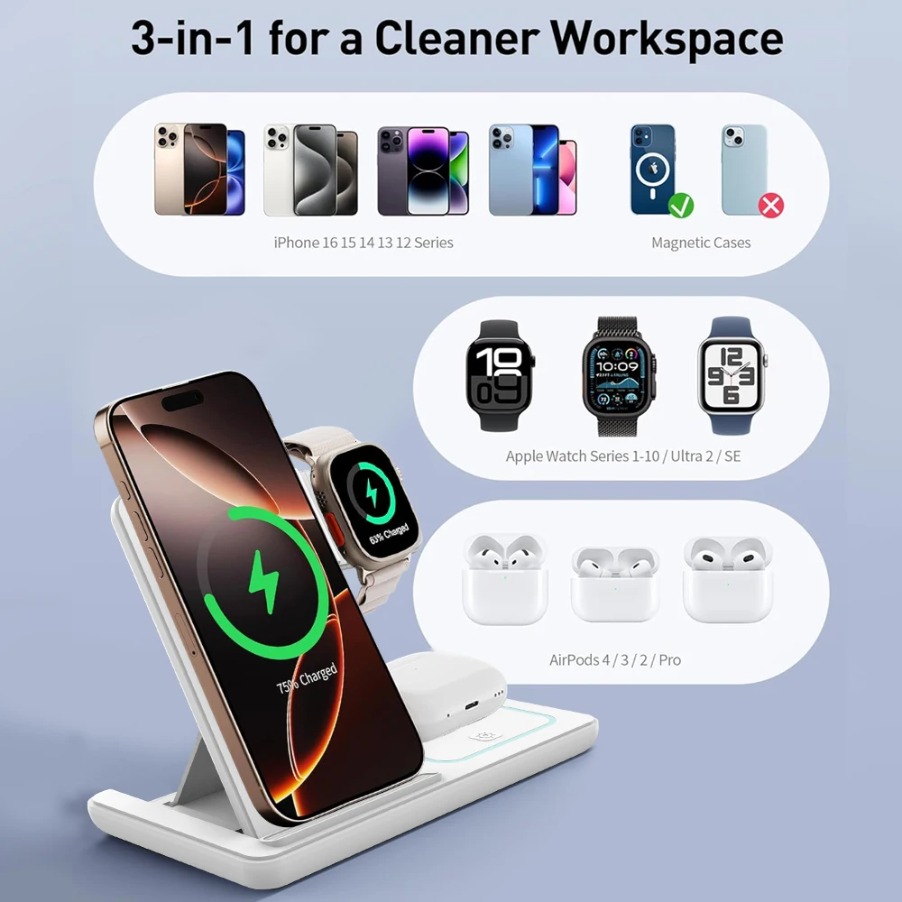 Dudukan Pengisi Daya Nirkabel  - Wireless Charger Watch ulasan dan harga