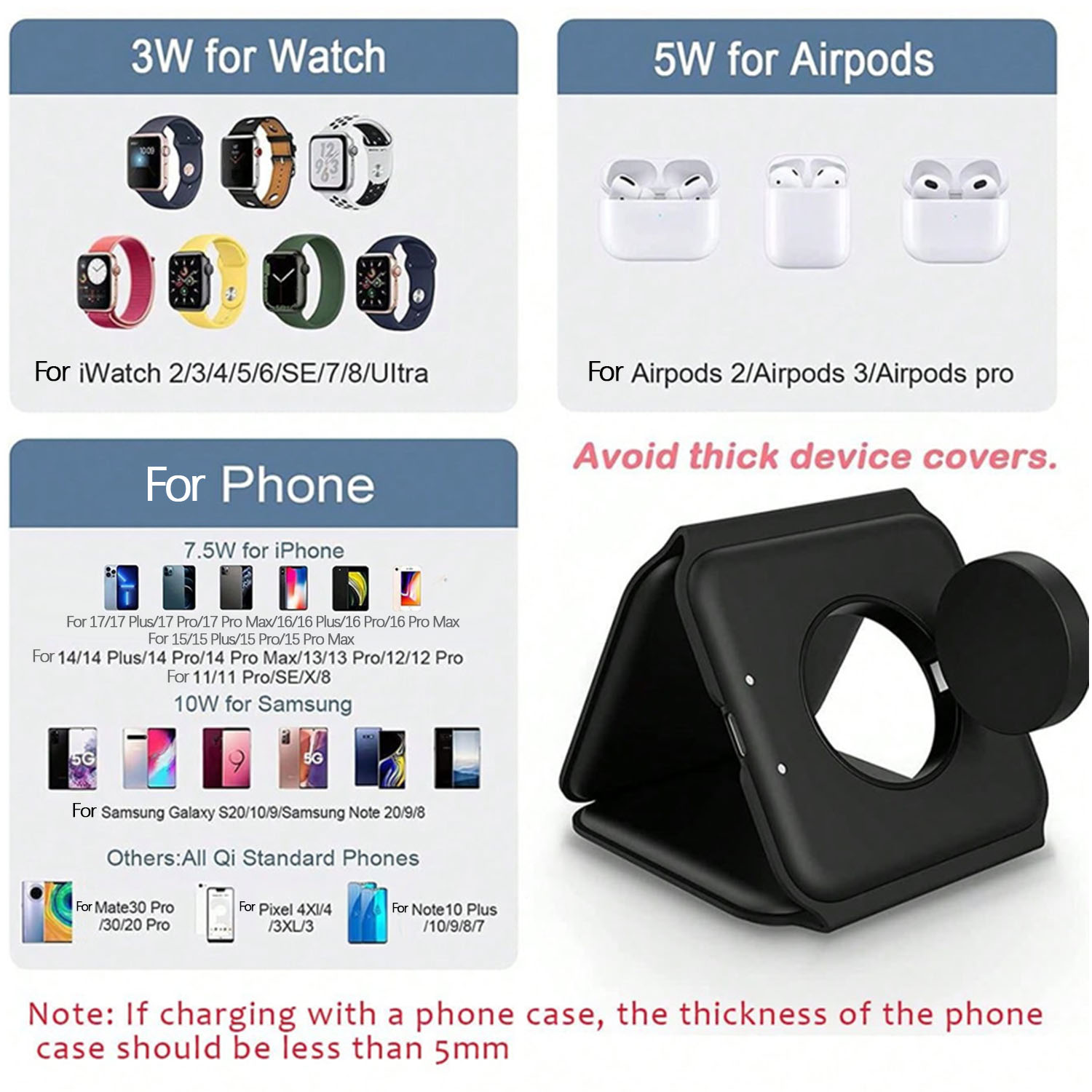 Stasiun Pengisian Daya Nirkabe - Wireless Charger Watch ulasan dan harga